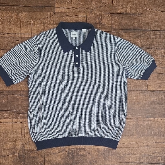 Other - Max N Chester Navy Cream Knit Polo XXL Classic Retro